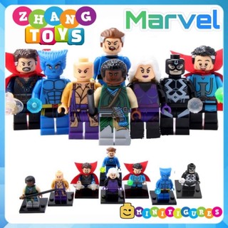 Đồ chơi Xếp hình Strage Clea gồm The Beast - Black Bolt Baron Mordo - Ancient One Mr Fantastic Minifigures Xinh X0128