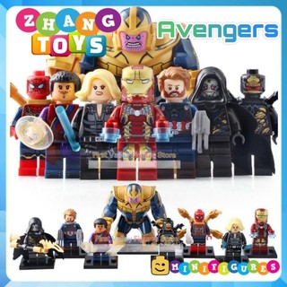 Đồ chơi Xếp hình Avengers Infinity Thanos Iron Man Corvus Glaive Captain America Outrider Wong Minifigures Xinh X0186