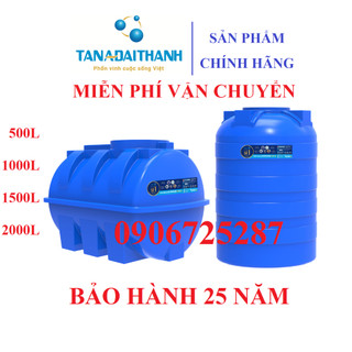 Bồn nước nhựa Đại Thành Gold đứng - nằm, bảo hành 25 năm, nhựa nguyên sinh nhập khẩu