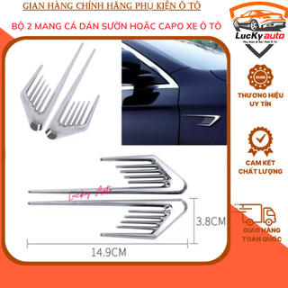 Bộ 2 mang cá dán sườn hoặc capo xe ô tô MC014