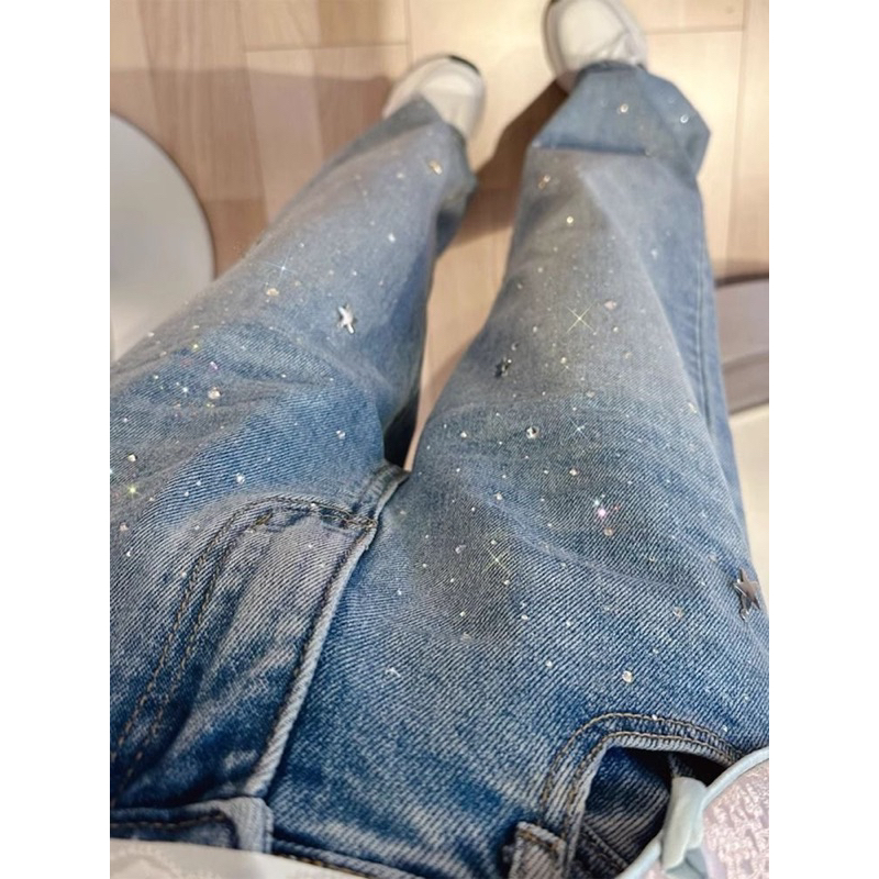 【Sẵn】Quần Jeans Xuông Xanh Sáng Đính Đá Siêu Sáng Đẹp Chắc Chắn Hàng QCCC Loại 1 | BigBuy360 - bigbuy360.vn