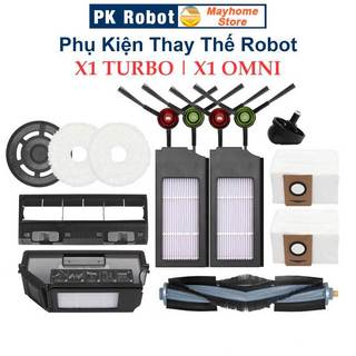  Phụ kiện Thay Thế Robot Hút Bụi X1 Turbo & X1 Omni Chổi lăn Chổi Cạnh Lọc Hepa Khăn Lau Túi Bụi Nắp Chặn Chổi Lăn. 
