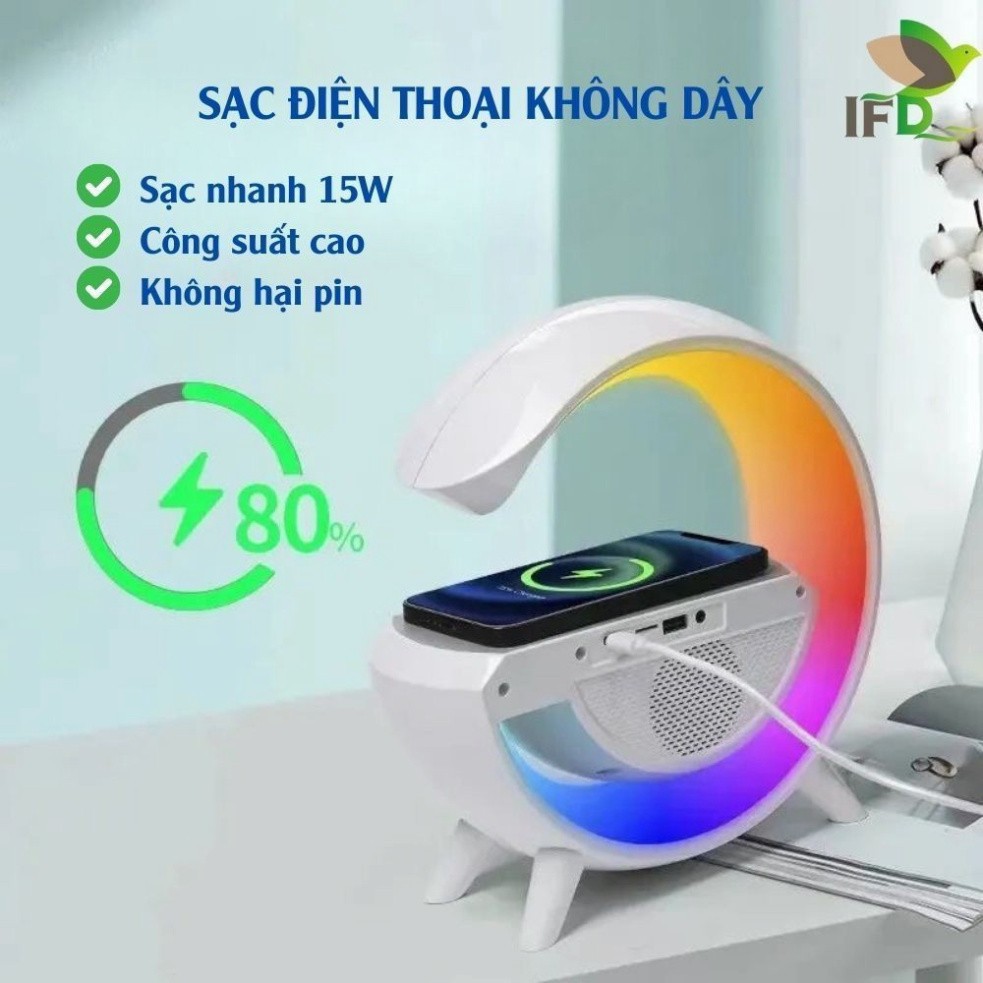Loa Bluetooth Chữ G BT-3401 Đa Năng Tích Hợp Sạc Không Dây -Đông Hồ Báo Thức - Đèn Trang Trí | BigBuy360 - bigbuy360.vn