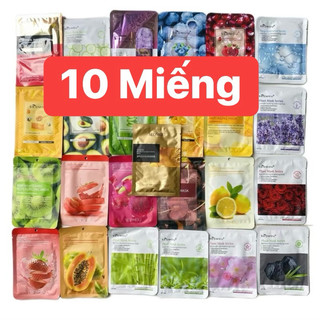 Mặt nạ dưỡng da combo 10 miếng mặt nạ trái cây dưỡng da cấp nước bổ xung vitamin