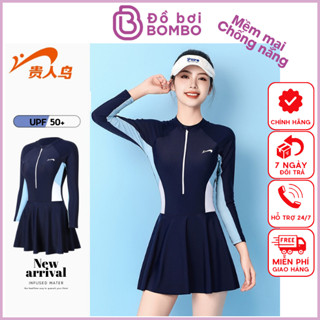  Đồ bơi nữ liền thân tay dài chống nắng che bụng tạo dáng eo thon YY23002 