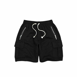 Quần Cargo Short Nỉ Zip Túi Phong Cách Streetwear