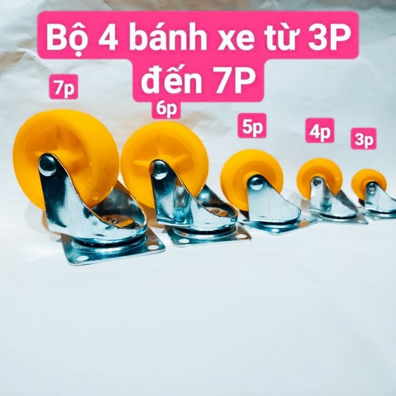 (GIÁ HỦY DIỆT) BÁNH XE VÀNG 2 VÒNG BI