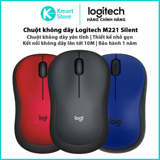 Chuột Không Dây Logitech M221 SILENT | Khoảng cách sử dụng lên đến 10M | Thiết kế nhỏ gọn | Bảo hành 3 năm