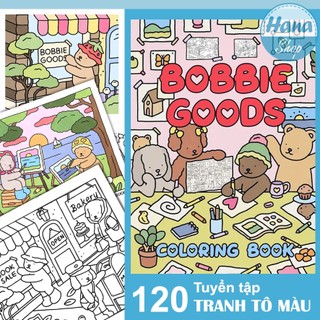 Tranh tô màu Bobbie Goods quyển 30 tranh, giấy 200gsm khổ A5, chất dày đẹp
