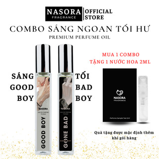  Tinh Dầu Nước Hoa Nam Nasora Good Boy Và Good Boy Gone Bad Nam Tính, Cuốn Hút, Chai 10ml