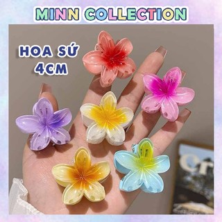  Kẹp Tóc Hoa sứ size nhỏ 4cm, Kẹp tóc hoa Nhiều Màu Sắc Phong Cách Hawaii Minn Collection