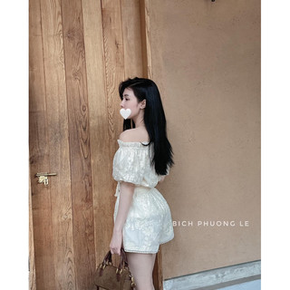 Set ren trễ vai siêu xinh[ Hàng Sẵn]