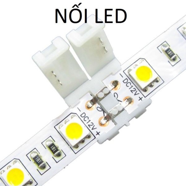 Đầu nối LED, kẹp nối LED dây 5V-12V-24V 2pin - nối thẳng, góc L, size 8mm