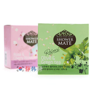 Xà Bông Tắm Hàn Quốc Shower Mate Chứa Nhiều Vitamin antioxidants Nuỗi dưỡng làn da Olive & Green Tea 100g