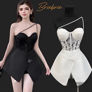  Set áo ren chéo dây + chân váy tafta - 075 