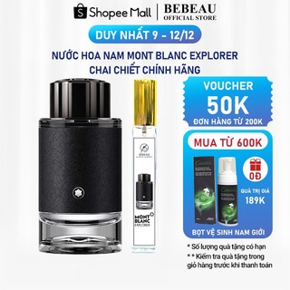 Nước hoa nam montblanc explorer - chuẩn auth - chai 10 / 20ml - tv119c