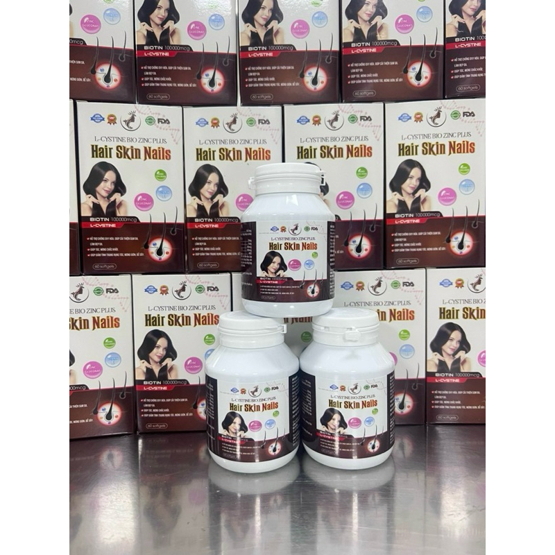 Viên Uống Mọc Tóc Đẹp Da HAIR SKIN NAIL L-Cystine Bio ZinC Plus - Giúp Chống oxi hoá, Giúp mọc tóc, Sáng da, Khoẻ móng