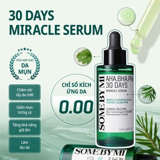 Combo giảm mụn Some By Mi AHA-BHA-PHA 30 Days Miracle (Serum 50ml, Kem 50ml)