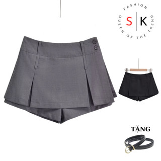 Chân váy xòe xếp ly nữ ngắn đẹp tặng đai lưng, chân váy tenis đi chơi chất Tuyết Mưa cao cấp phong cách hàn quốc- 027SKB