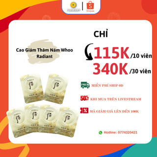 Combo 10 viên Cao Giảm Thâm Nám Whoo Radiant white viên 1ml