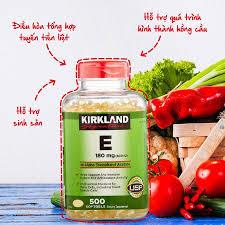 Viên uống vitamin E Kirkland hỗ trợ làm đẹp giảm nếp nhăn giảm rụng tóc hàng chuẩn Mỹ
