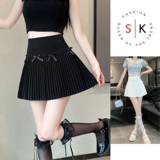Chân váy xếp ly hottrend đính nơ coquette đẹp, chân váy xòe tenis chất ruby hàn cao cấp dày dặn có quần bảo hộ 8390SKQ