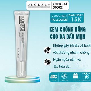Kem chống nắng cho da dầu mụn Usolab Sun Block Matte - Giúp kiềm dầu, nâng tone sáng da bảo vệ davới SPF 50+PA+++