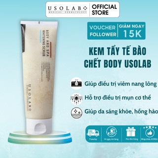 Kem tẩy tế bào chết body USOLAB 200ml - Giúp dưỡng ẩm, trắng da toàn thân, giảm mụn mờ thâm