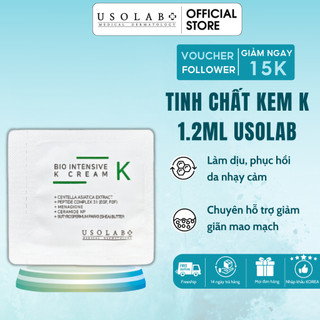 Tinh chất Kem K 1.2ml USOLAB - Làm dịu, phục hồi da nhạy cảm, mỏng yếu, giãn mao mạch