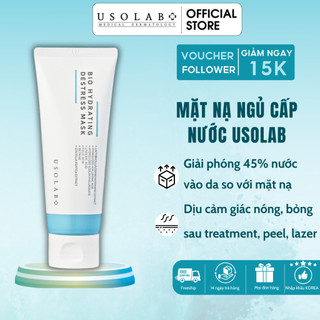 Mặt nạ ngủ dạng kem Usolab Destress Mask 100ml cấp nước đa tầng và phục hồi nền da nhạy cảm.