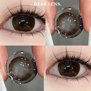   Có Cận  BEAR LENS 1 Cặp Kính Áp Tròng Màu Choco Tự Nhiên Giãn Tròng To 