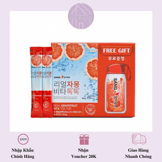 Sanga - trà bưởi detox hỗ trợ kiểm soát cân nặng hàn quốc mẫu mới - full hộp 30 gói