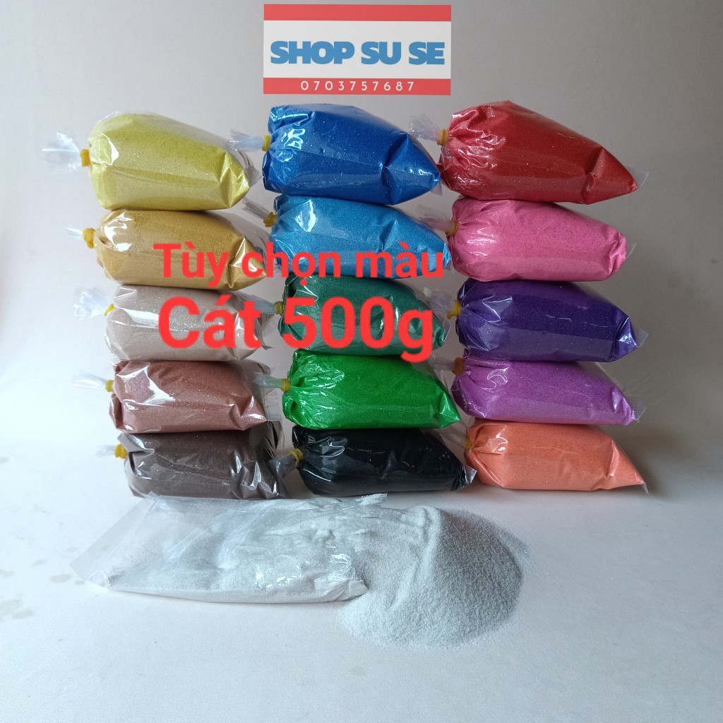 Cát màu tô tranh cát. Mỗi gói 500g