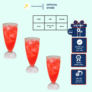 Ly Nhựa Sinh Tố, Ly Sinh Tố Meka Fataco No41, MTA-Mart, Sọc, Nhựa Dày Dặn, Lâu Bị Ố Vàng, Trong Suốt