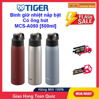 Bình giữ lạnh tiger nắp bật có ống hút mcs-a050