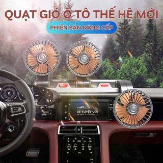 Quạt gió ô tô thế hệ mới; quạt gió ô tô mini xoay 360 độ