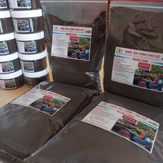 [Túi 1Kg Nurcare] Cám chìm bột đến hạt 2.0 li cho tôm, tép, cá cảnh kiểng 45% - 50% đạm chất lượng của Cargill