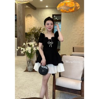 Váy tuyết mưa xinh phối tơ khâu đá đính đá cao cấp hàng loại 1 dành cho nữ mặc đi chơi dự tiệc - Thời Trang Bảo Trang