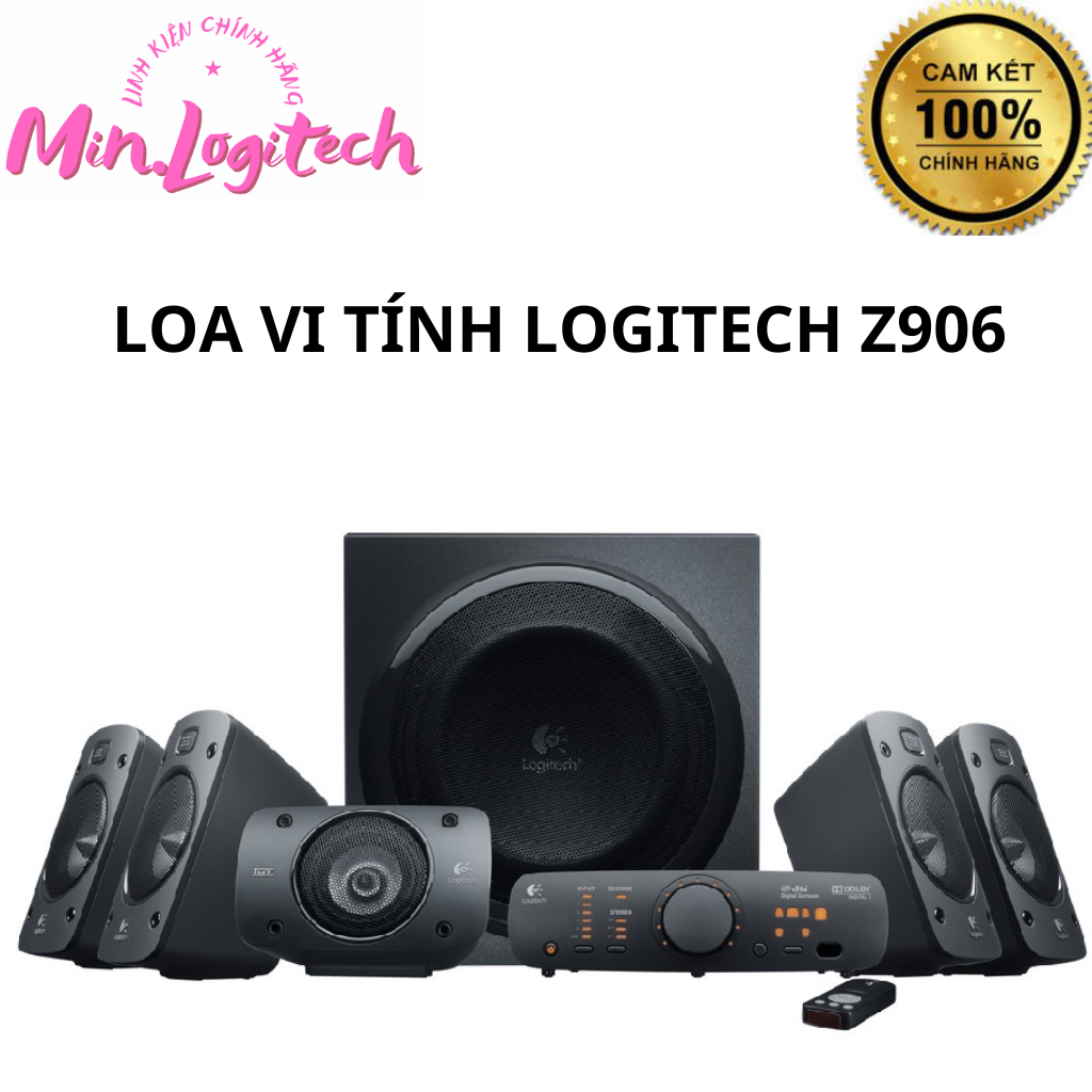 Loa vi tính Logitech Z906 - Hệ thống loa âm thanh lập thể 5.1 1000W - Sản Phẩm Chính Hãng