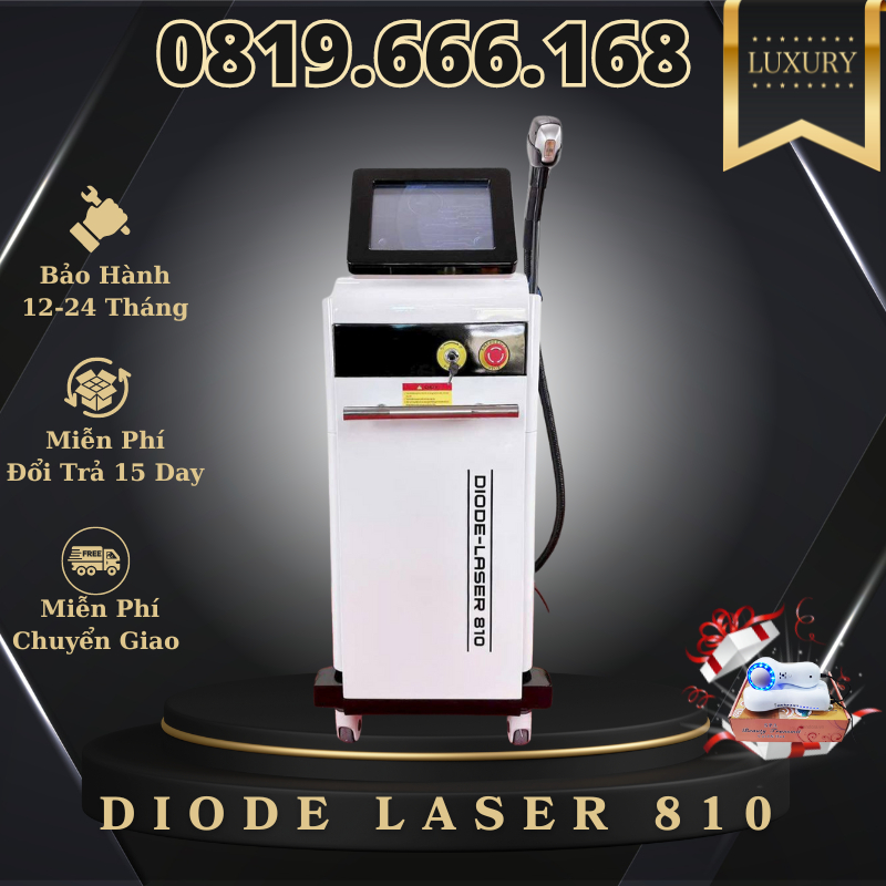 MÁY TRIỆT LÔNG LẠNH DIODE LASER 810 | TRIỆT LÔNG LẠNH DIODE LASER 810 DÙNG TRONG SPA TMV