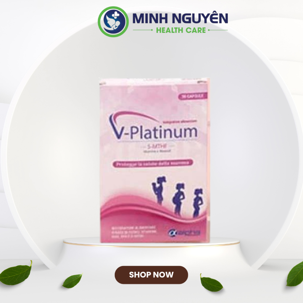 V Platinum 5MTHF Bổ sung Sắt, vitamin C, vitamin E, axit Folic (từ 5-MTHF) cho phụ nữ trước,trong và sau khi mang thai.