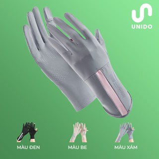  Găng tay dài - chống nắng chống tia UV - Thoáng khí có thể sử dụng điện thoại di động - UNIDO GT02 