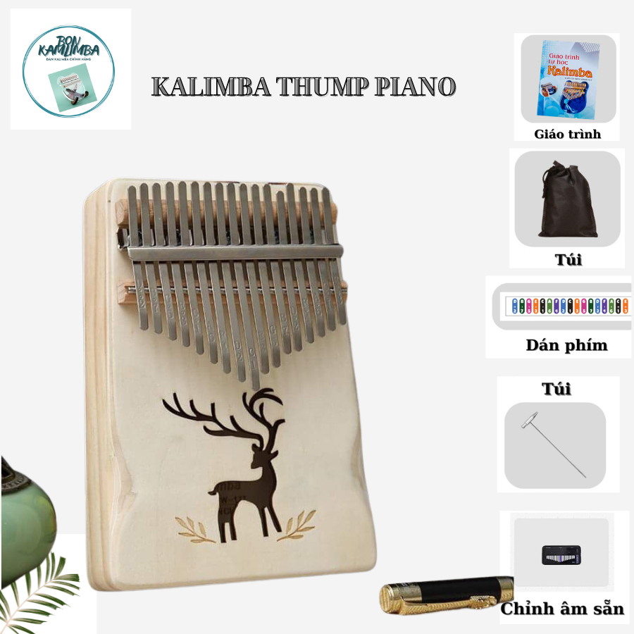 Đàn Kalimba Cao Cấp - Kalimba Cao Cấp - Kalimba 17 phím, đầy đủ phụ kiện