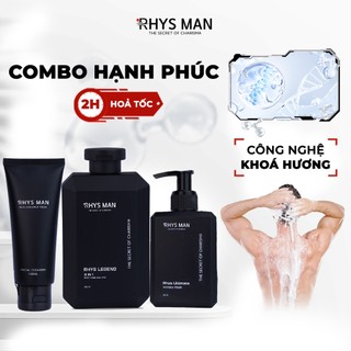 Bộ quà tặng nam Sữa tắm gội nam hương nước hoa 350 ml & Sữa rửa mặt nam 100ml & Dung dịch vệ sinh 120ml RHYS MAN