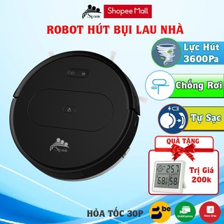 Robot hút bụi lau nhà, SIPANIC SPB11 lau nhà thông minh, trí tuệ nhân tạo Ai, tự động sạc, Chống rơi, Lực hút 3600pa