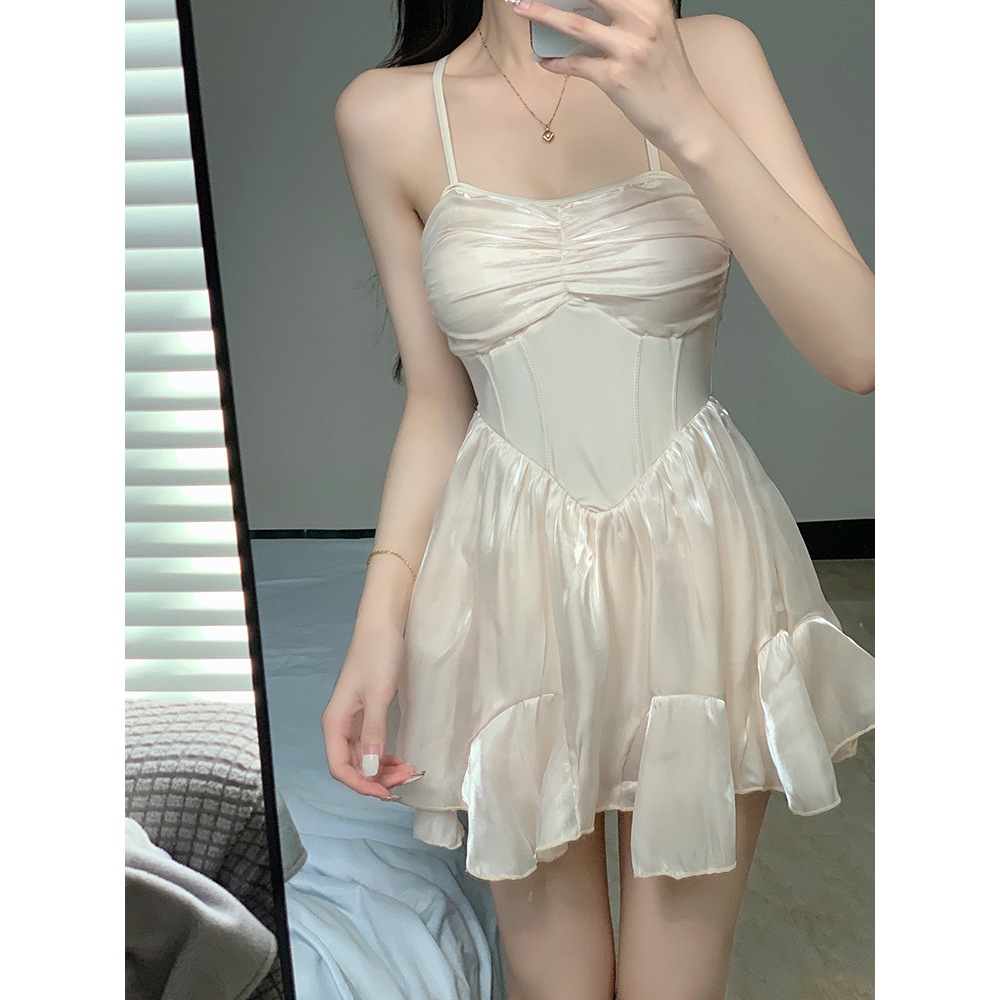 Váy đi tiệc set đi biển, ao tắm kín đáo che mông giấu bụng đồ bơi bộ bơi Quảng Châu
