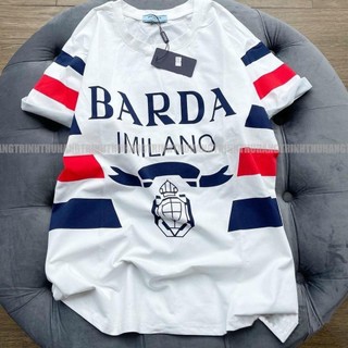 Áo phông rộng nữ màu trắng tay lỡ giấu quần BADRA, chất vải cotton 100% thoáng mát, co giãn 4 chiều, mềm mịn