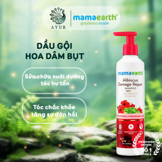 Dầu gội hoa dâm bụt mamaearth sửa chữa tóc hư tổn nuôi dưỡng cho tóc chắc khỏe