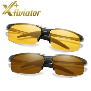 Kính Nam, Kính đi ngày và đêm mắt kính màu vàng cam chuyển màu nâu khi ra nắng A8177, Kính phân cực đi ngày đêm