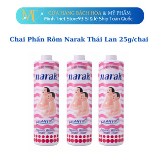 Phấn Rôm Narak chống ẩm, hâm, sẩy cho bé Thái Lan chai 25gr